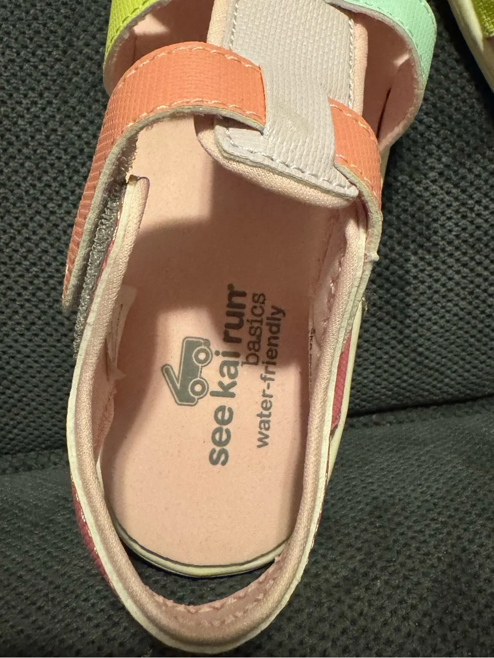 See Kai Run Colorblock Kids Sandals in Pink, Mint, Lime & Coral